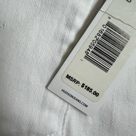 NWT Hudson Nico Mid-rise Super Skinny Jeans. White. Distressed. Size 30 - Picture 4 of 6